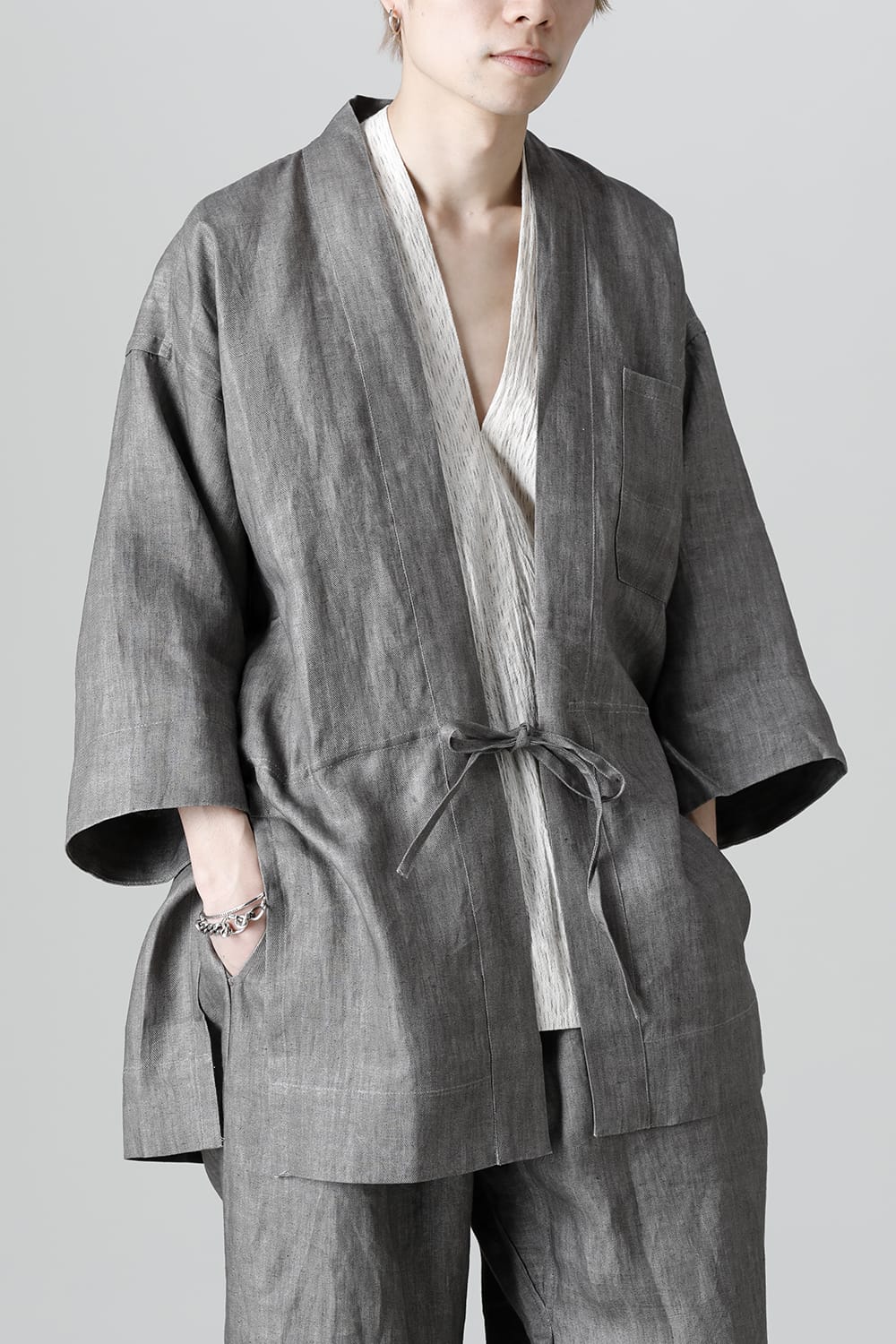 KIMONO#10 SUMI LINEN TWILL 