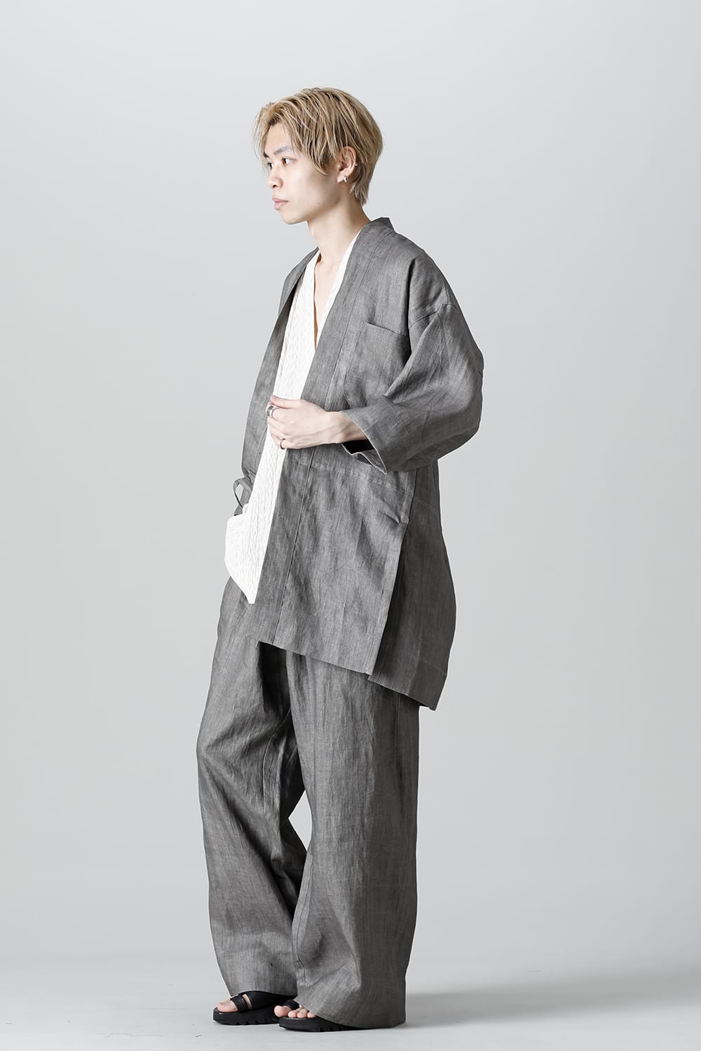 KIMONO#10 SUMI LINEN TWILL 