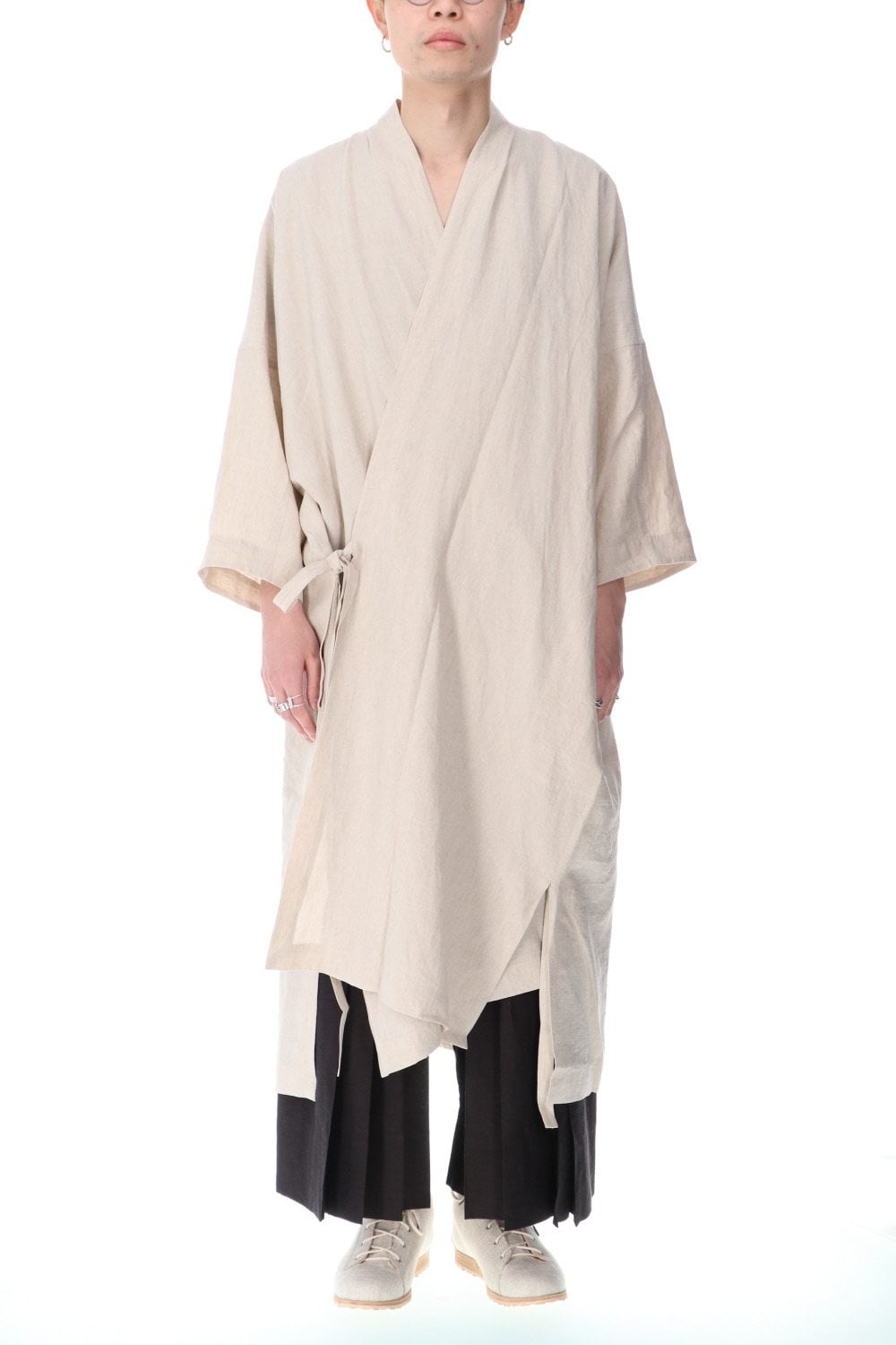 KIMONO#8 NATURAL MELE LINEN/SILK SHIRTING