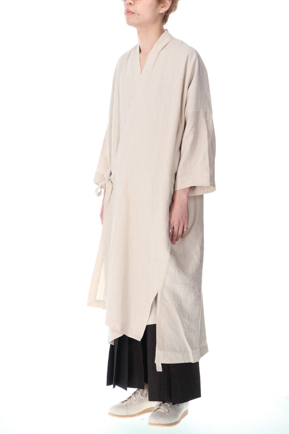 KIMONO#8 NATURAL MELE LINEN/SILK SHIRTING