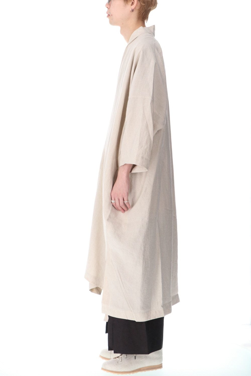 KIMONO#8 NATURAL MELE LINEN/SILK SHIRTING