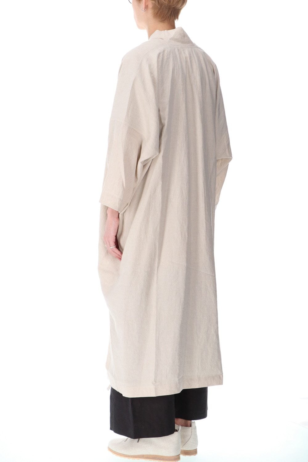 KIMONO#8 NATURAL MELE LINEN/SILK SHIRTING