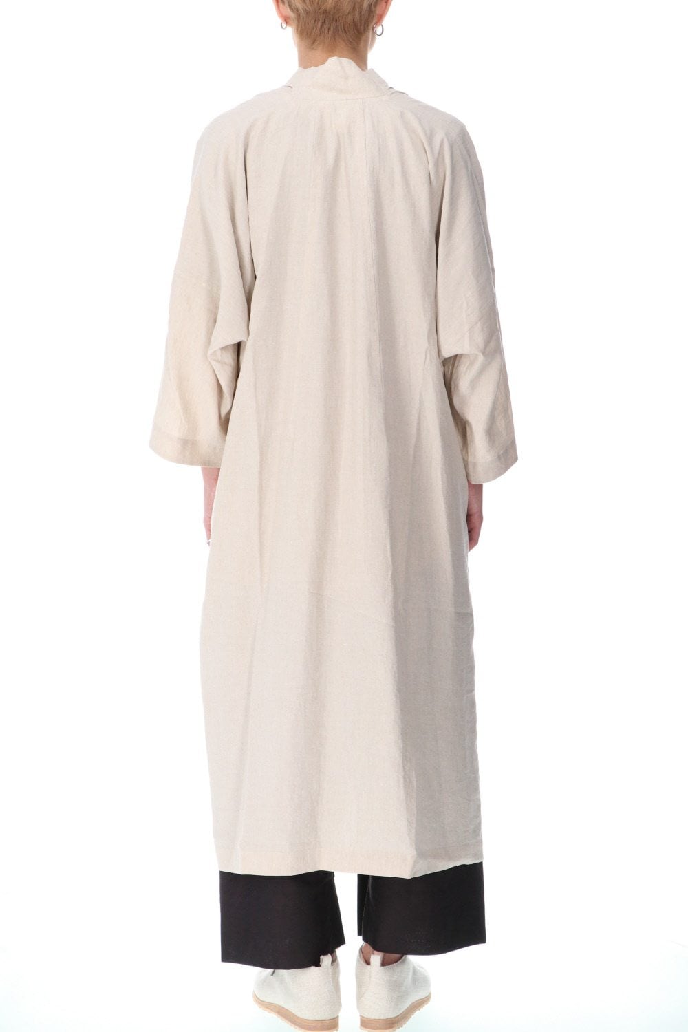 KIMONO#8 NATURAL MELE LINEN/SILK SHIRTING