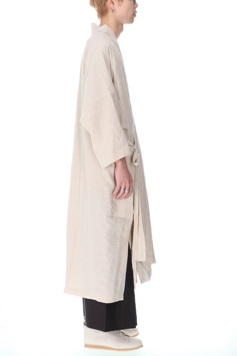 KIMONO#8 NATURAL MELE LINEN/SILK SHIRTING