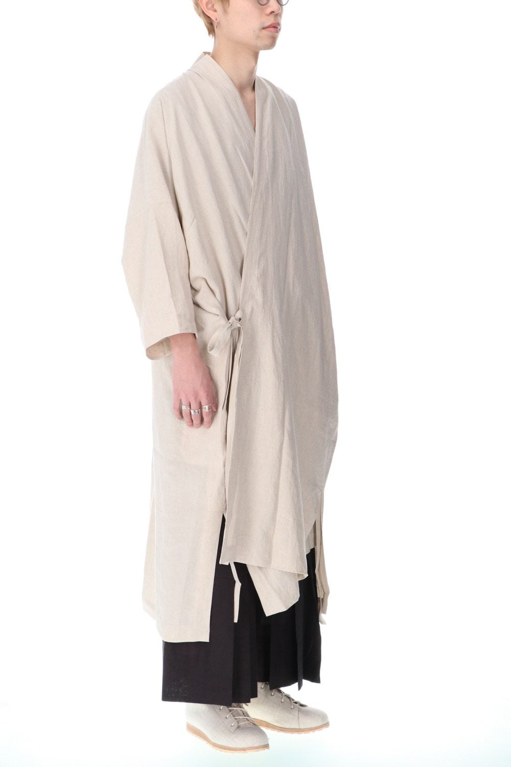 KIMONO#8 NATURAL MELE LINEN/SILK SHIRTING