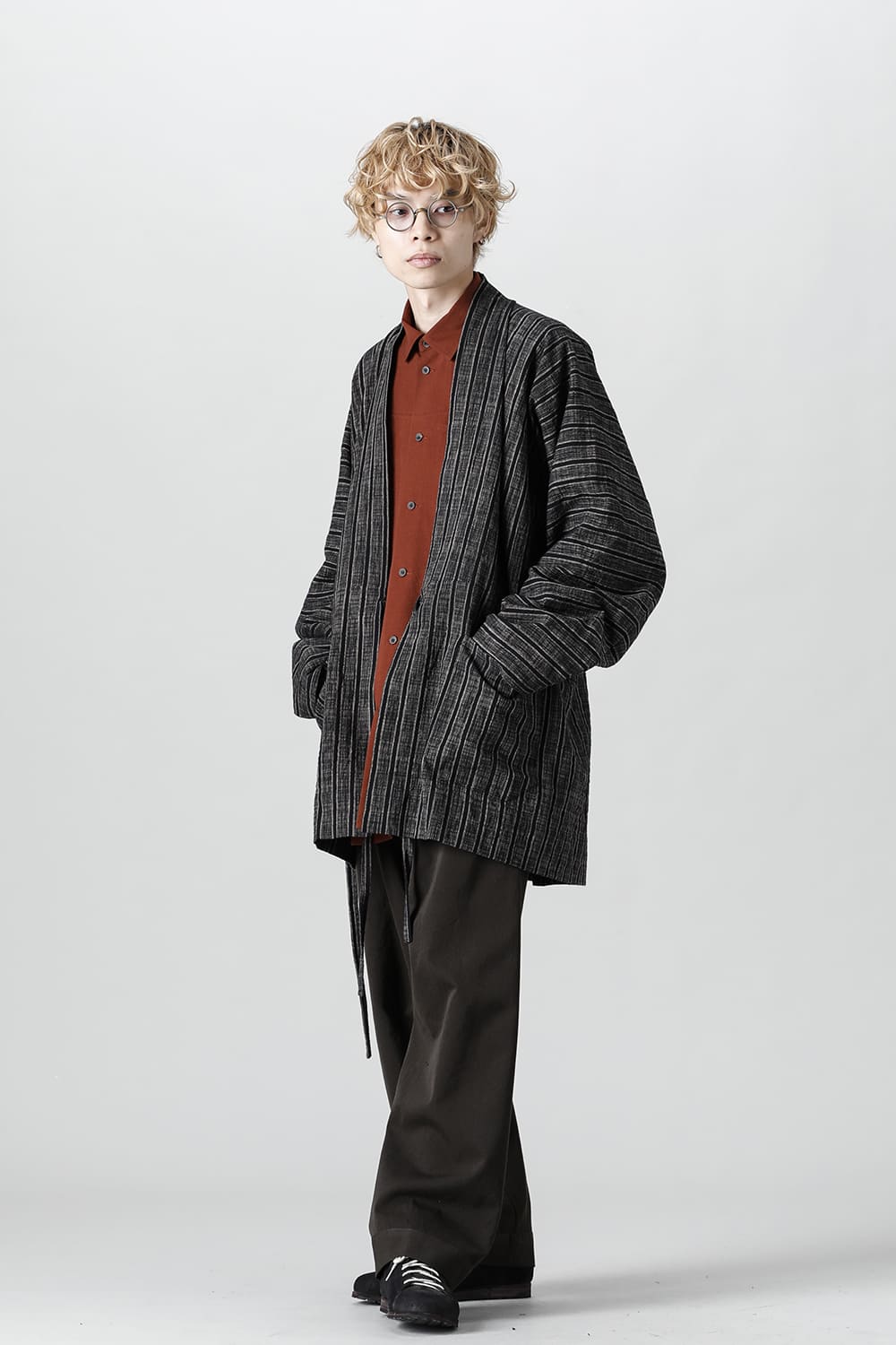 KIMONO#9   STRIPE COTTON CLOTH