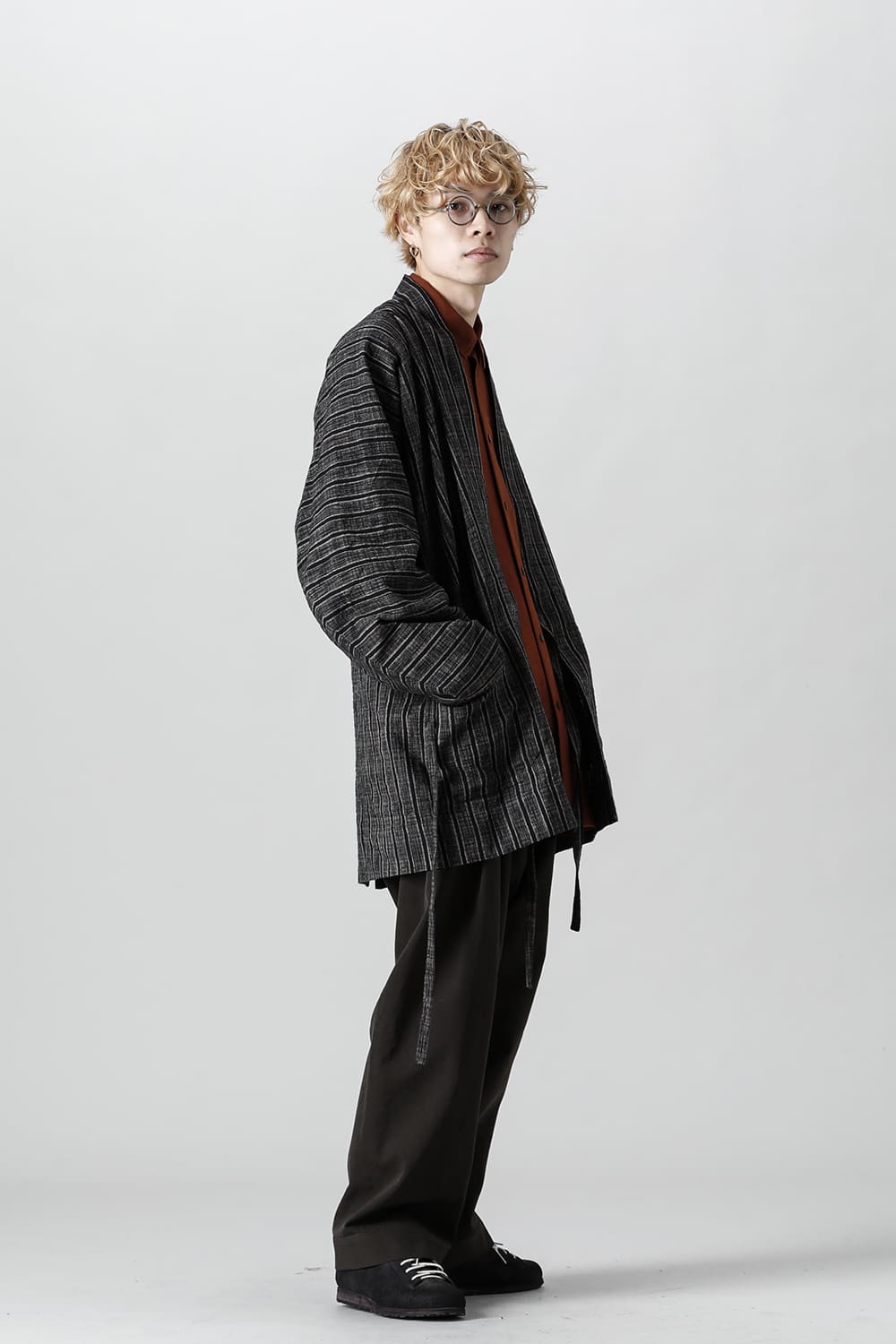 KIMONO#9   STRIPE COTTON CLOTH