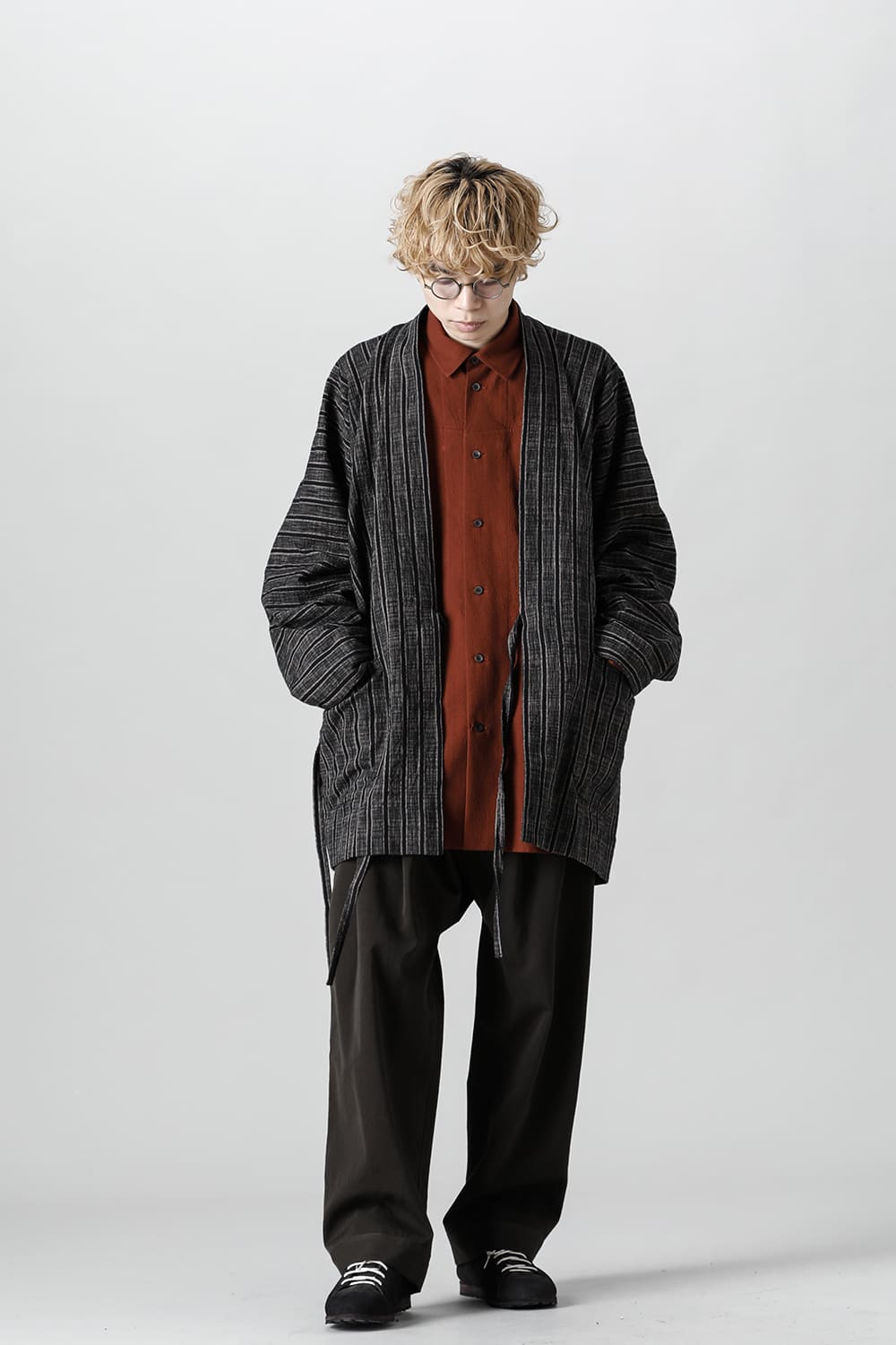 KIMONO#9   STRIPE COTTON CLOTH