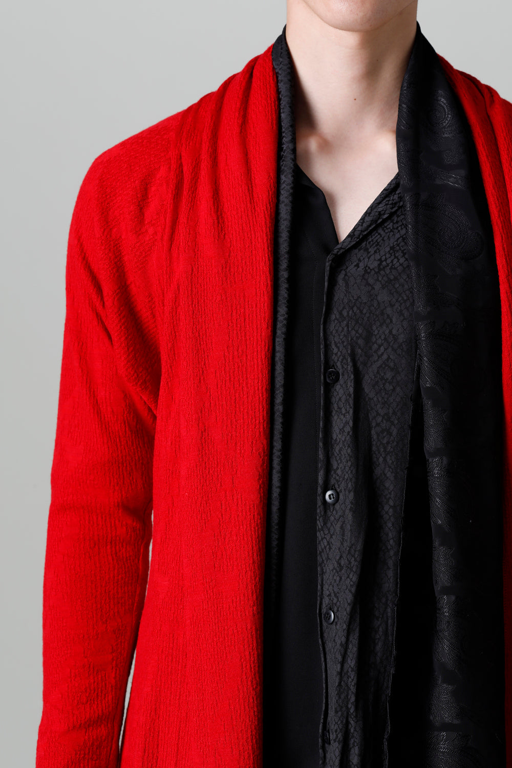 Python Jacquard Jersey Dolman Flare Cardigan