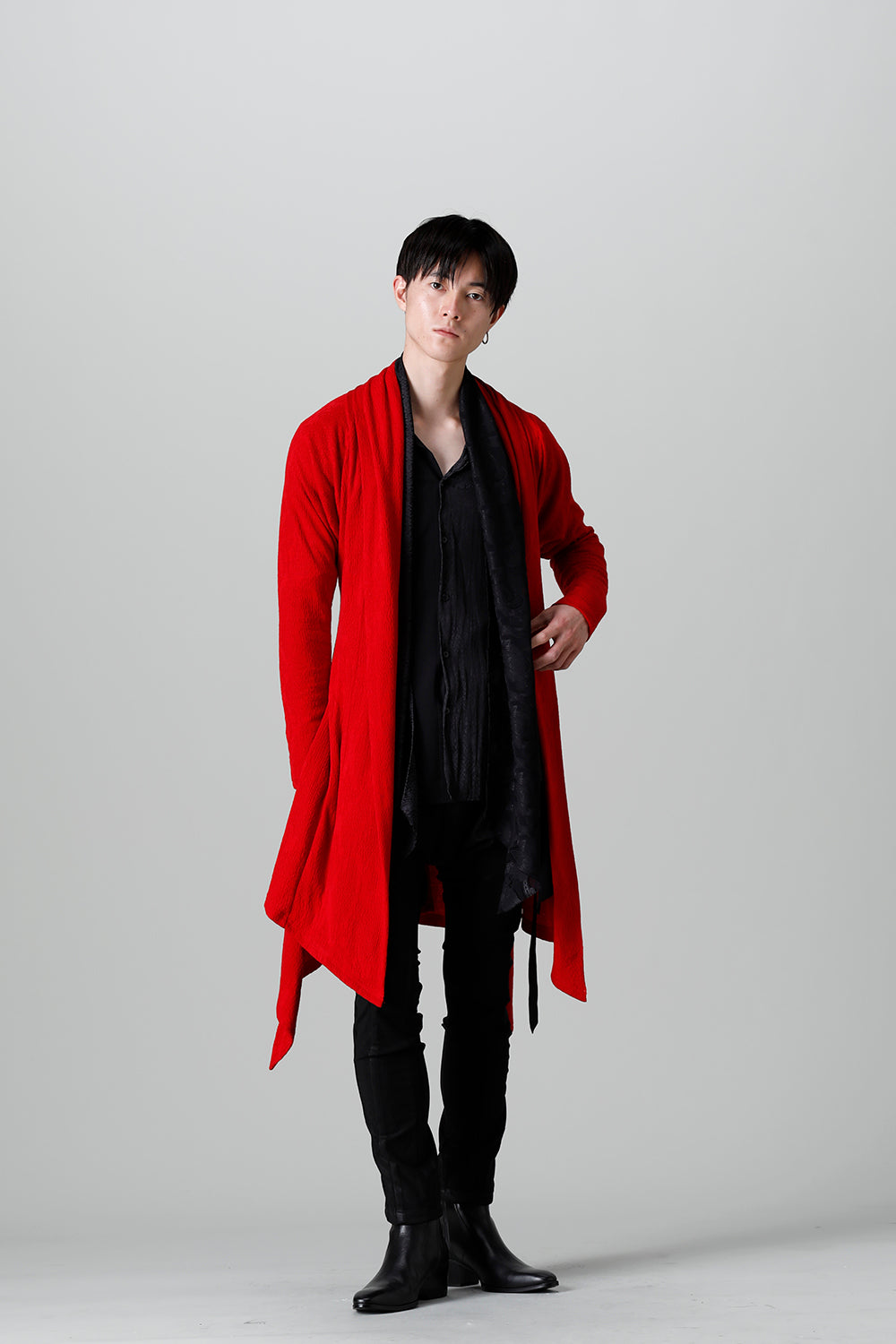 Python Jacquard Jersey Dolman Flare Cardigan