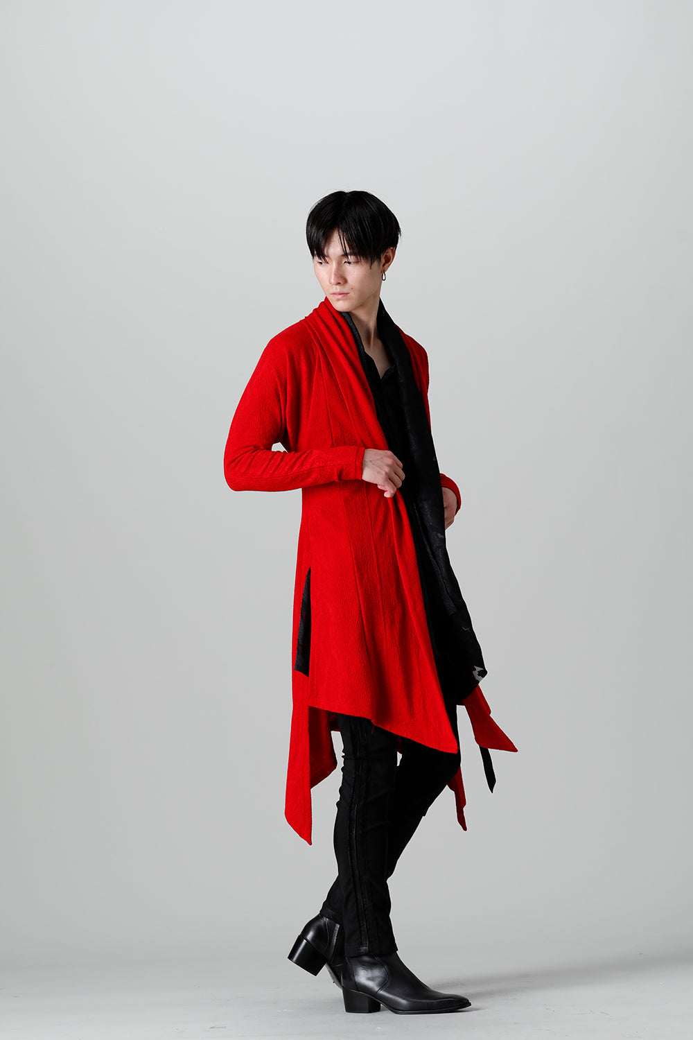 Python Jacquard Jersey Dolman Flare Cardigan