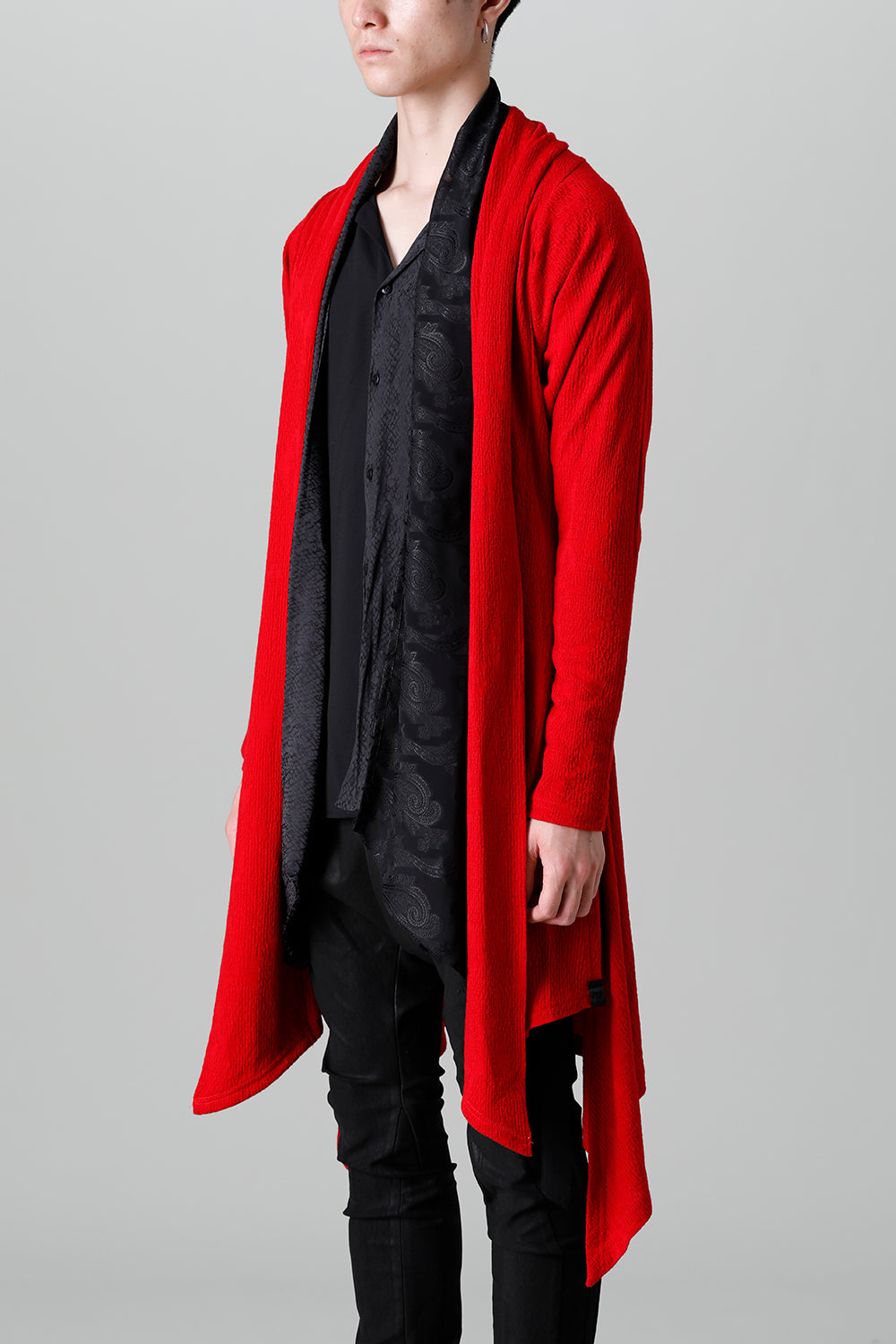 Python Jacquard Jersey Dolman Flare Cardigan