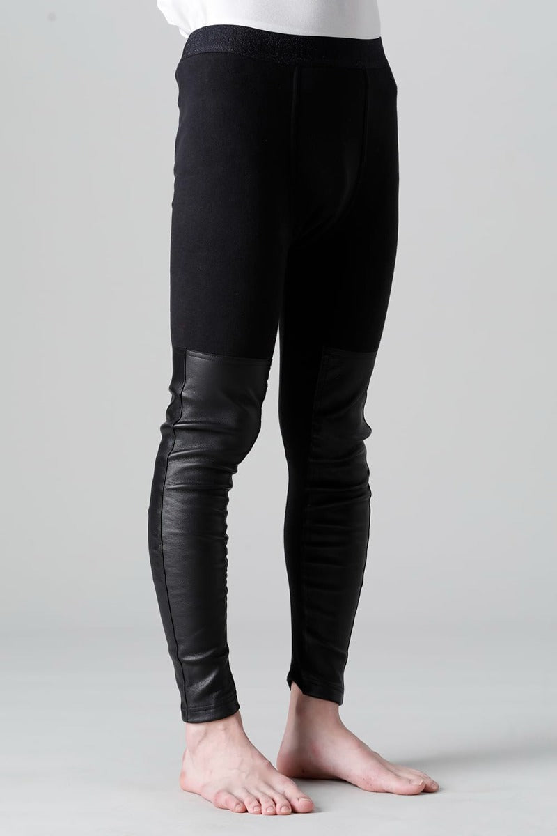 Smooth Brushed & Stretch Leather Leggings