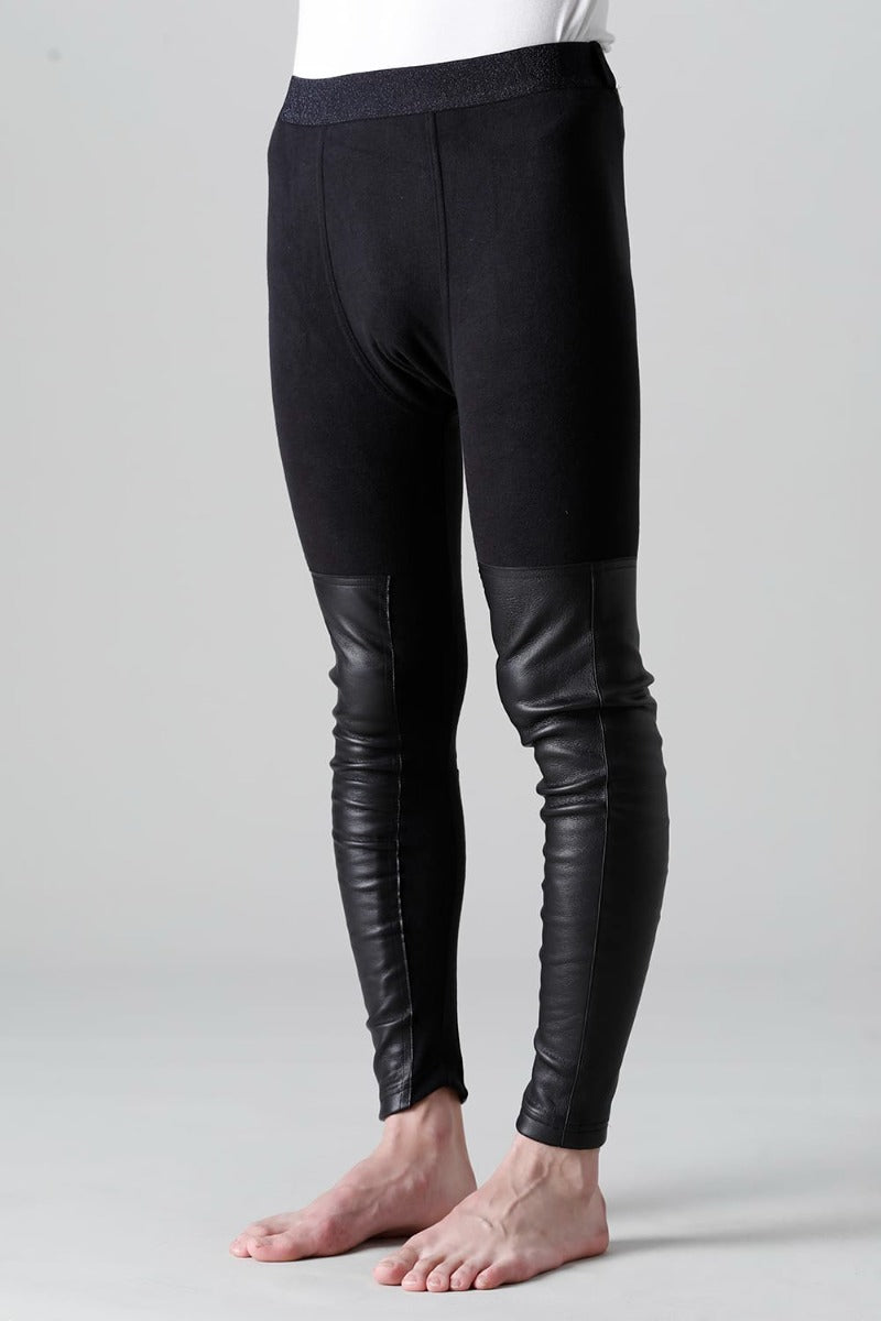 Smooth Brushed & Stretch Leather Leggings