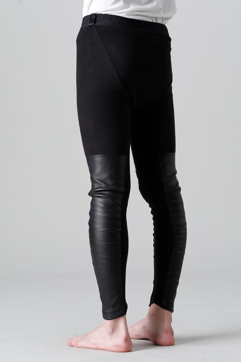 Smooth Brushed & Stretch Leather Leggings