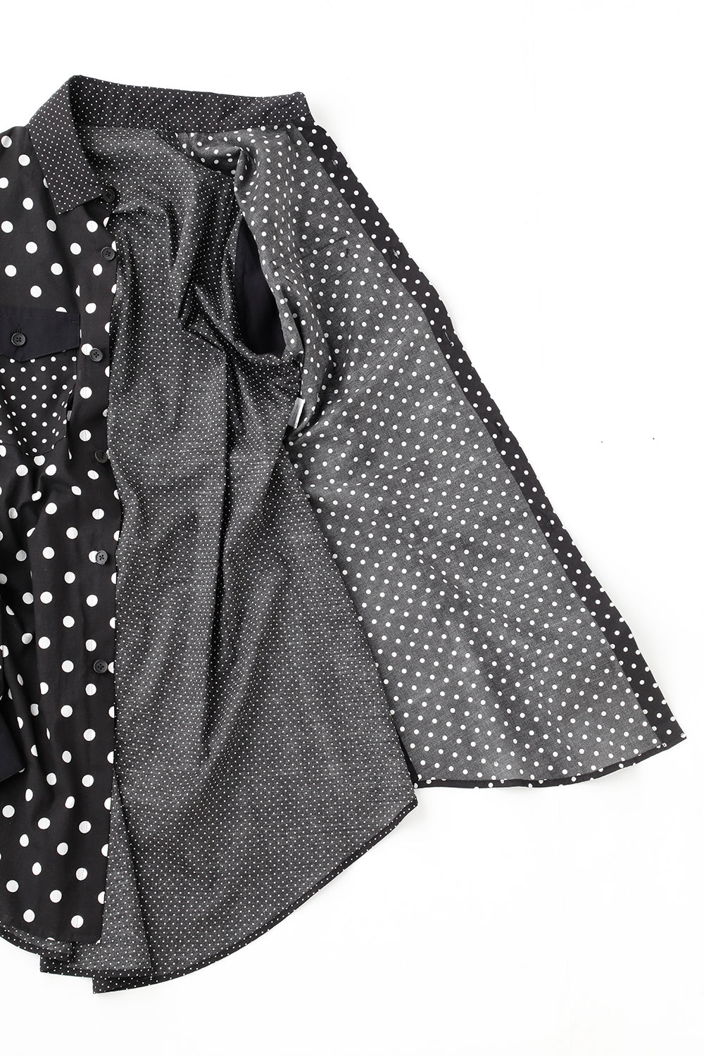 Crazy Dot Loan Gather Sleeves Shirts