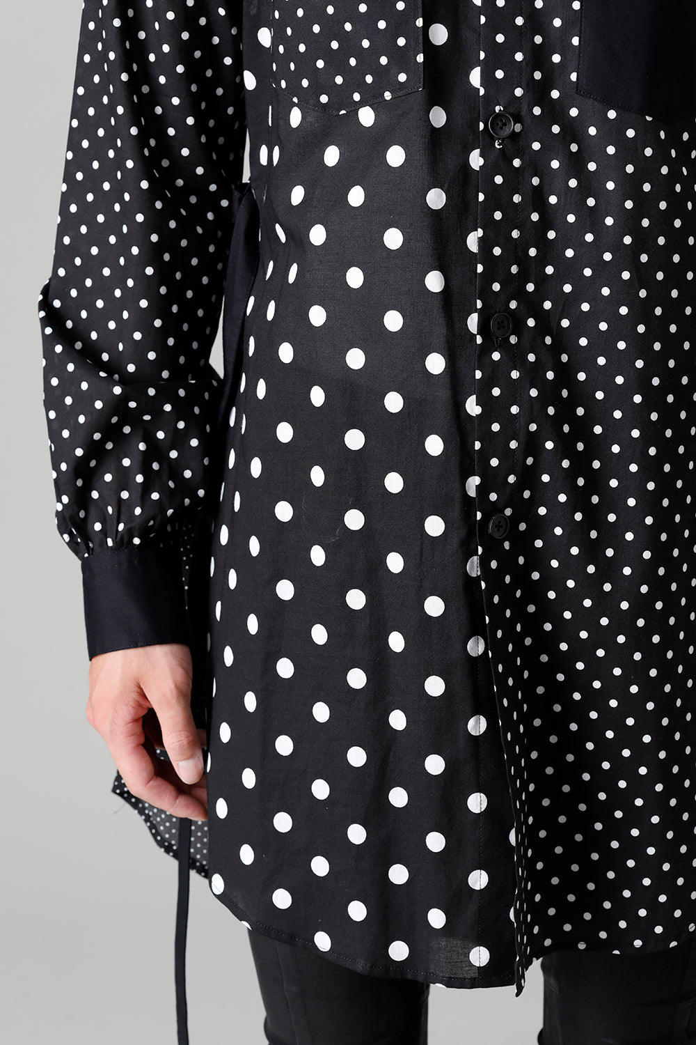 Crazy Dot Loan Gather Sleeves Shirts