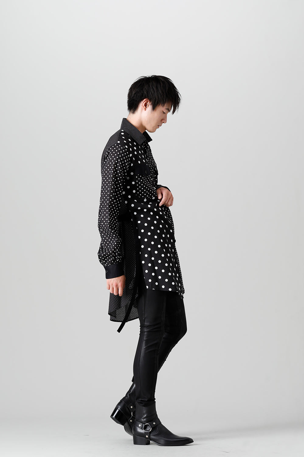 Crazy Dot Loan Gather Sleeves Shirts