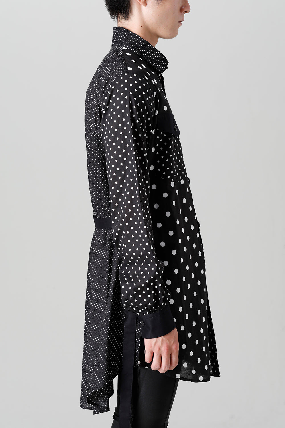 Crazy Dot Loan Gather Sleeves Shirts