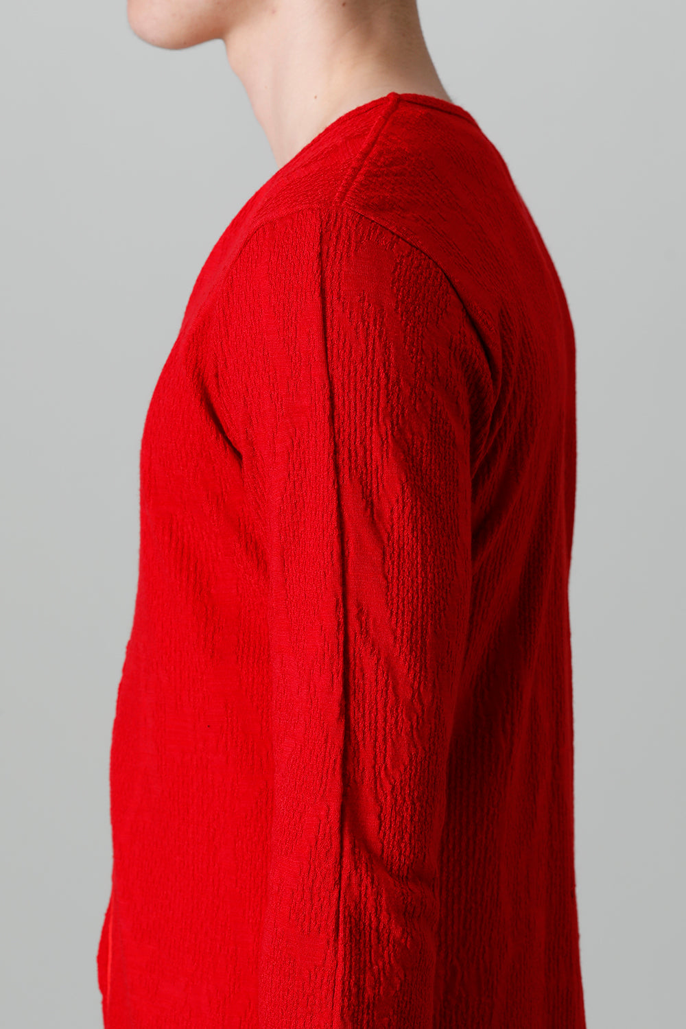 Python Jacquard Jersey Velvet Tape V-Neck