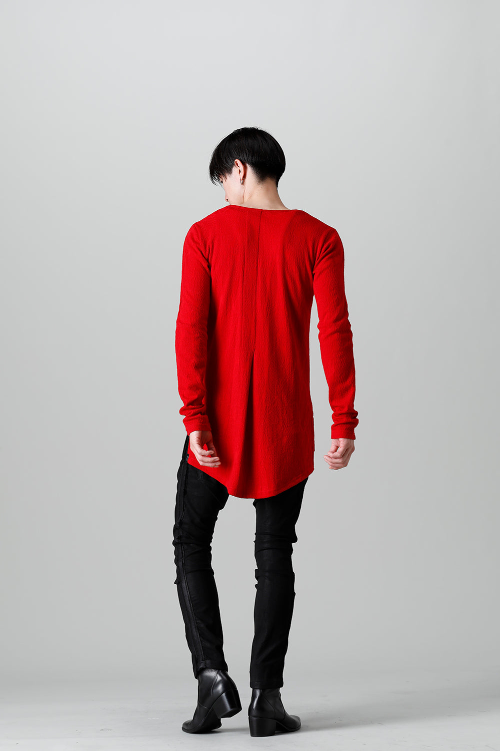 Python Jacquard Jersey Velvet Tape V-Neck