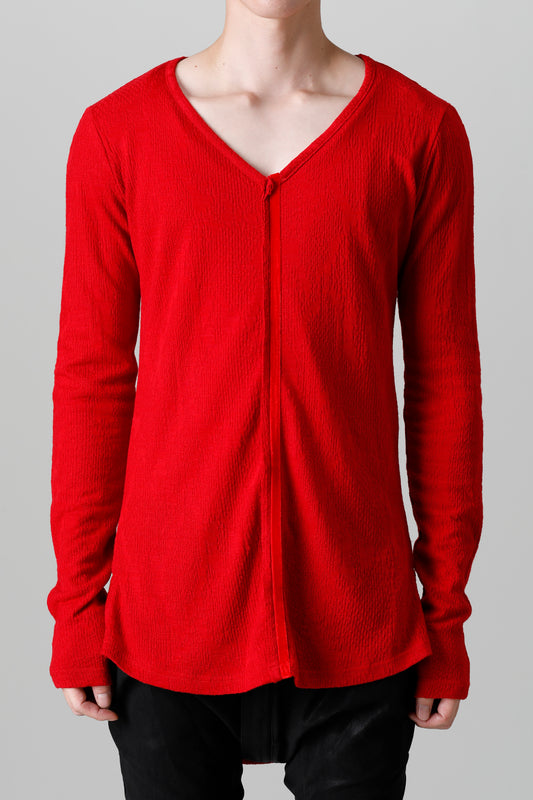 Python Jacquard Jersey Velvet Tape V-Neck