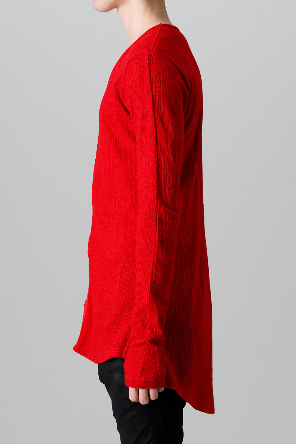 Python Jacquard Jersey Velvet Tape V-Neck