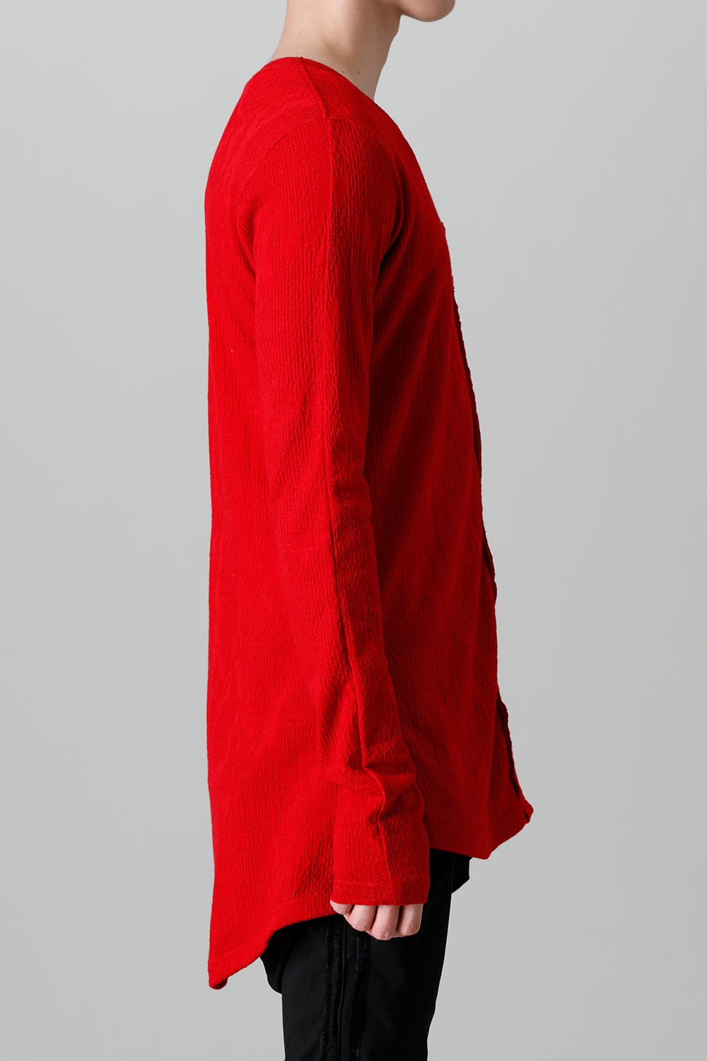 Python Jacquard Jersey Velvet Tape V-Neck