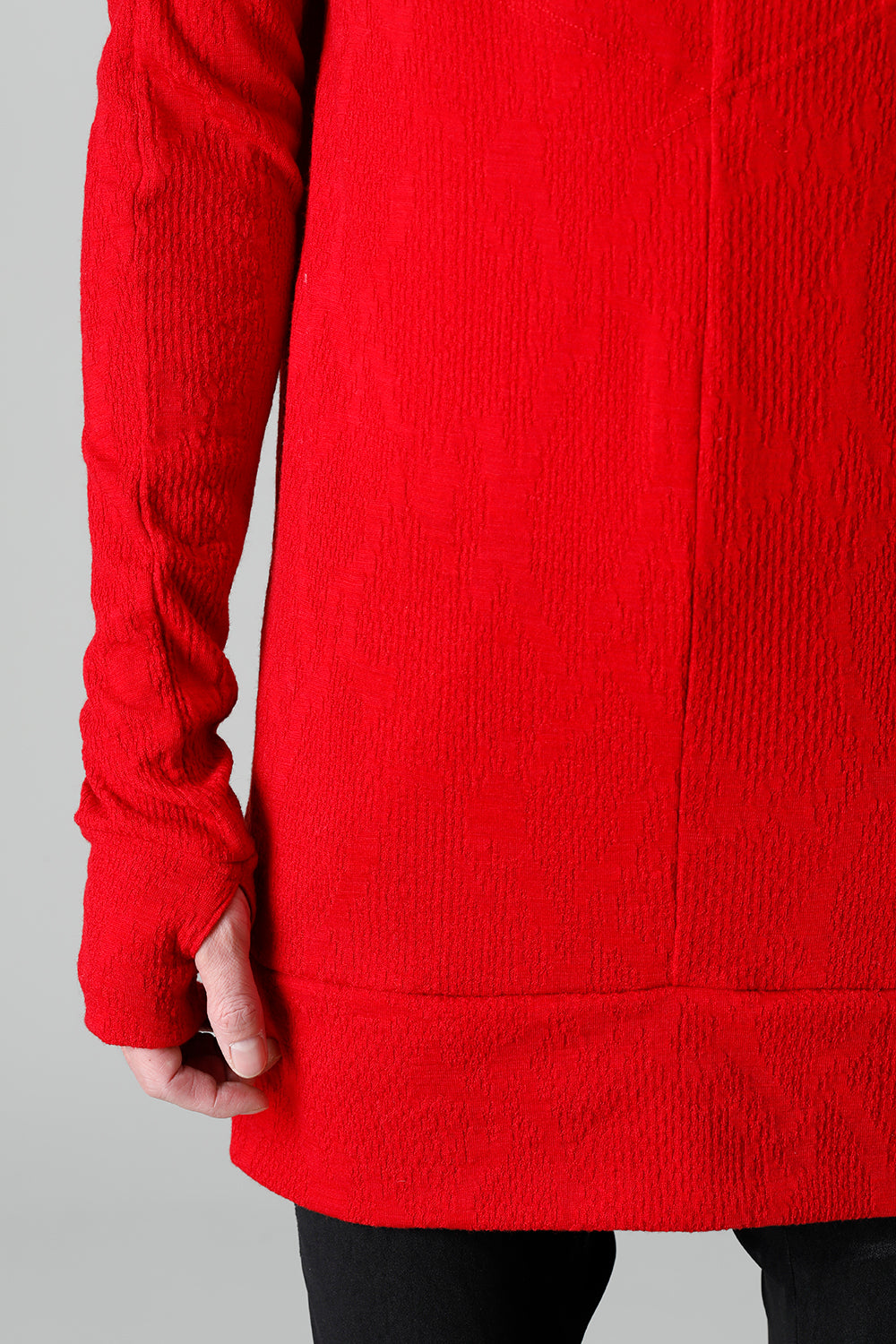 Python Jacquard Jersey Drape High Neck