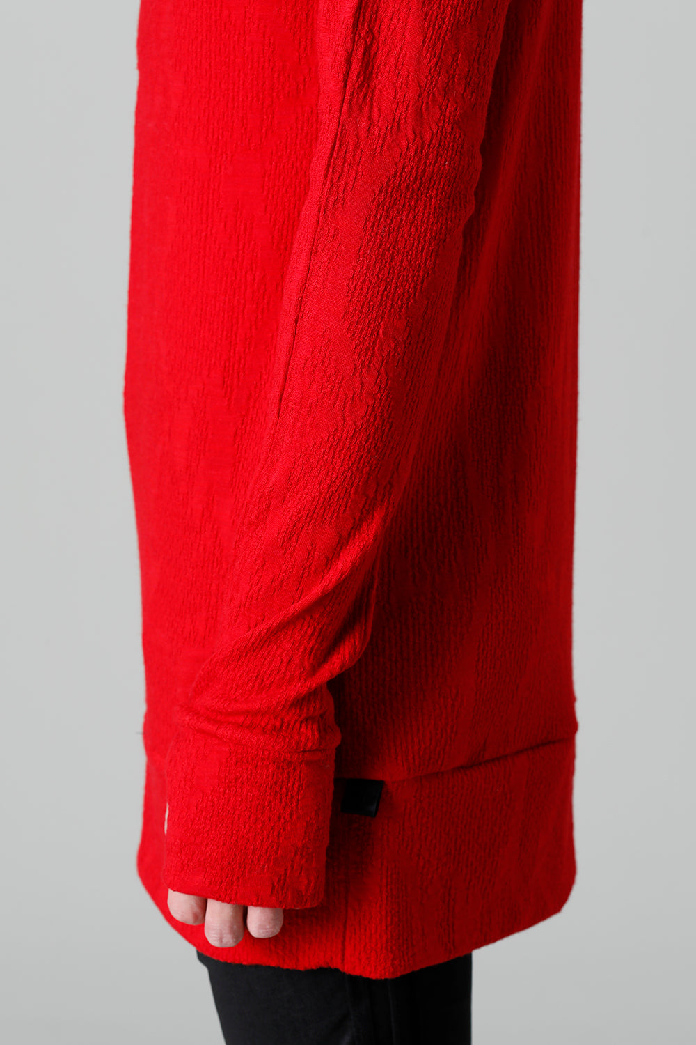 Python Jacquard Jersey Drape High Neck