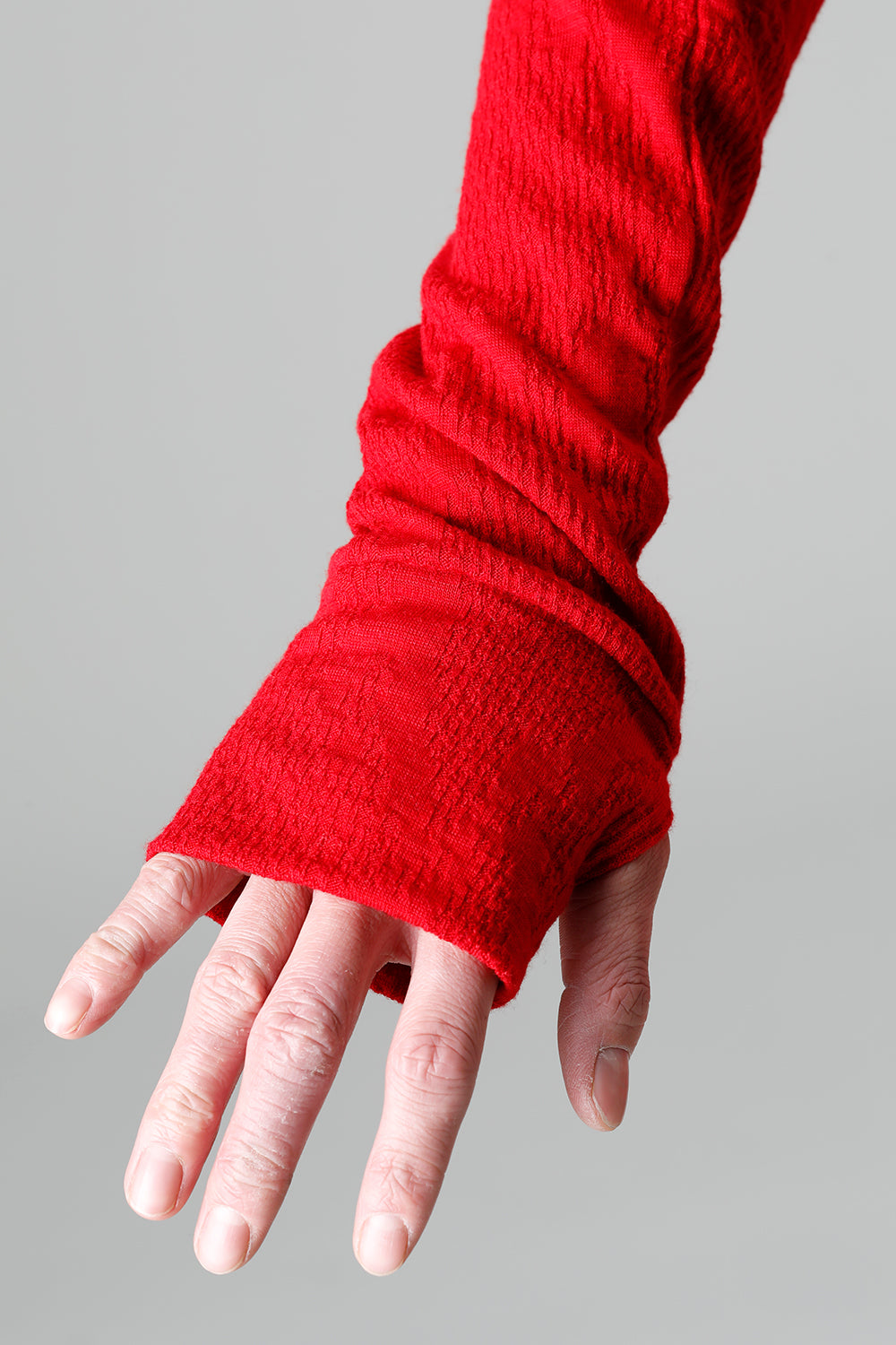 Python Jacquard Jersey Drape High Neck