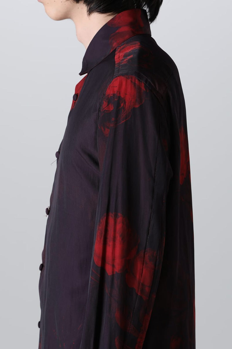 シャツ ブラック & レッド