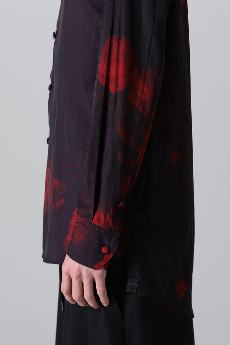 シャツ ブラック & レッド