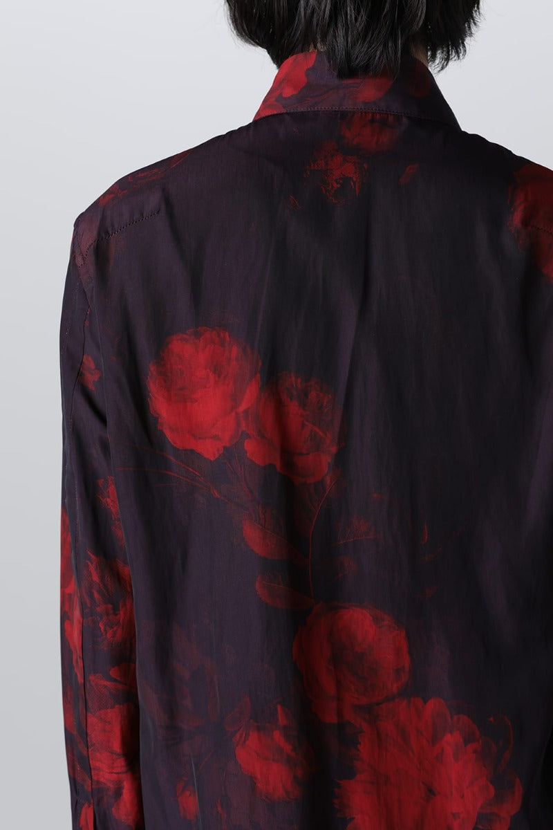 シャツ ブラック & レッド