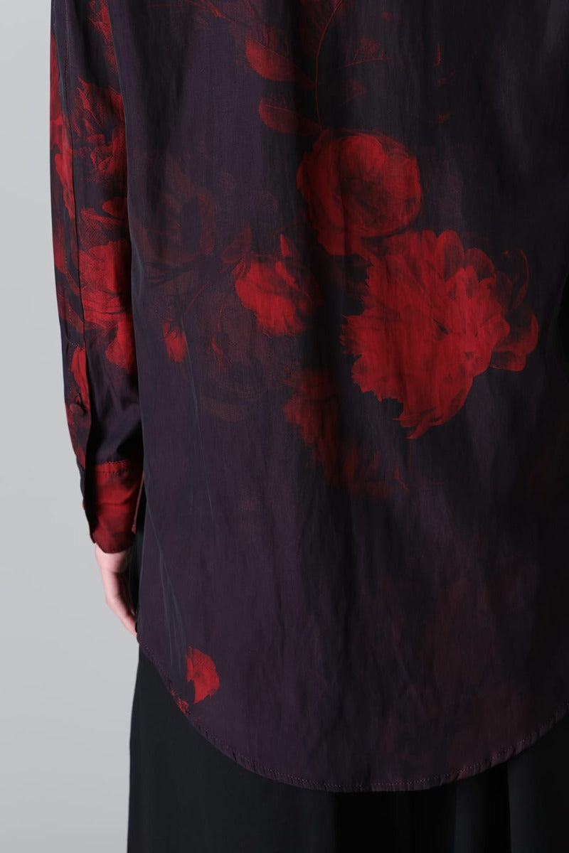 シャツ ブラック & レッド