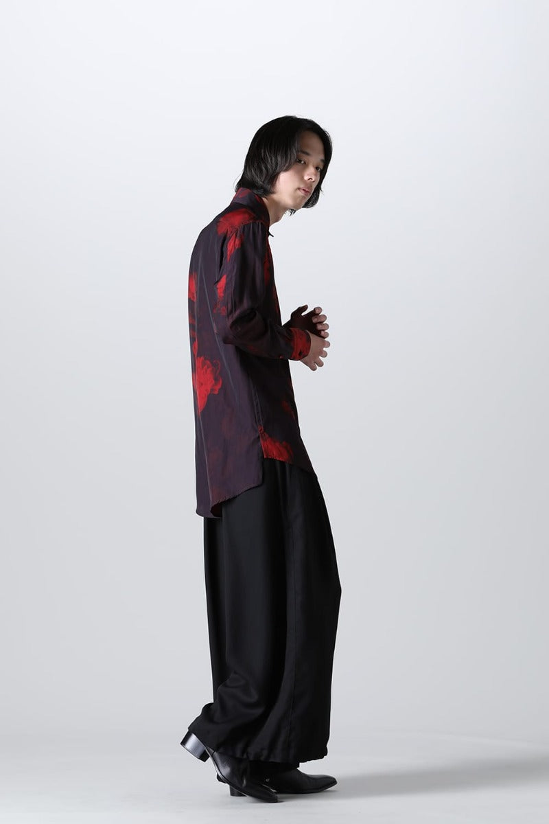 シャツ ブラック & レッド