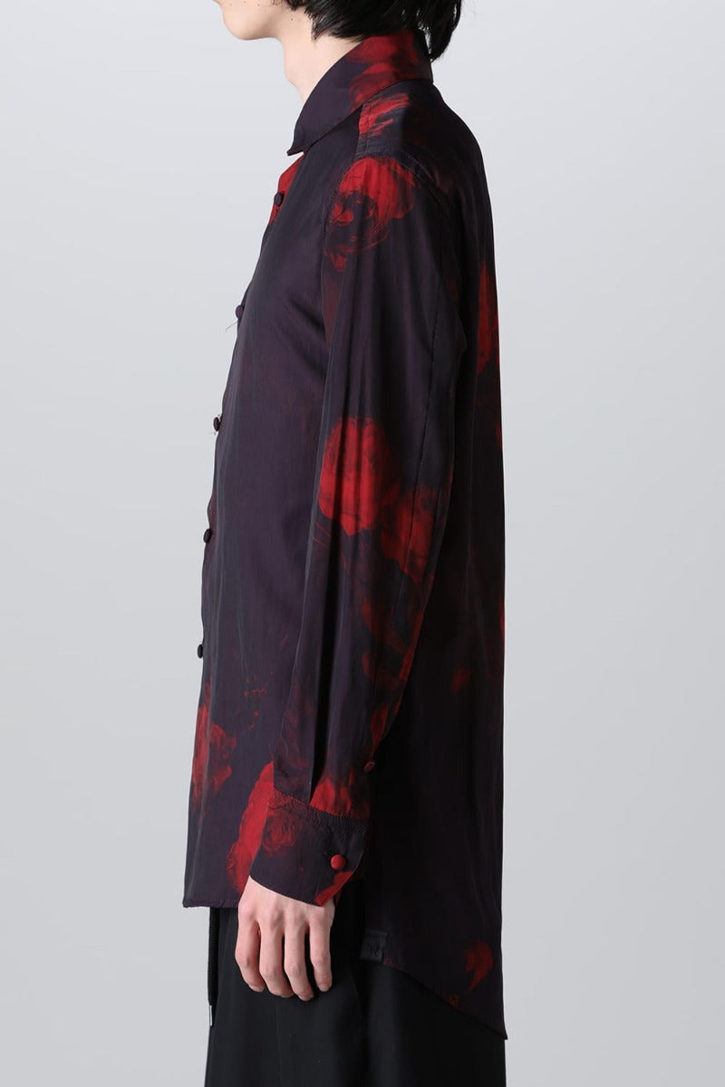 シャツ ブラック & レッド