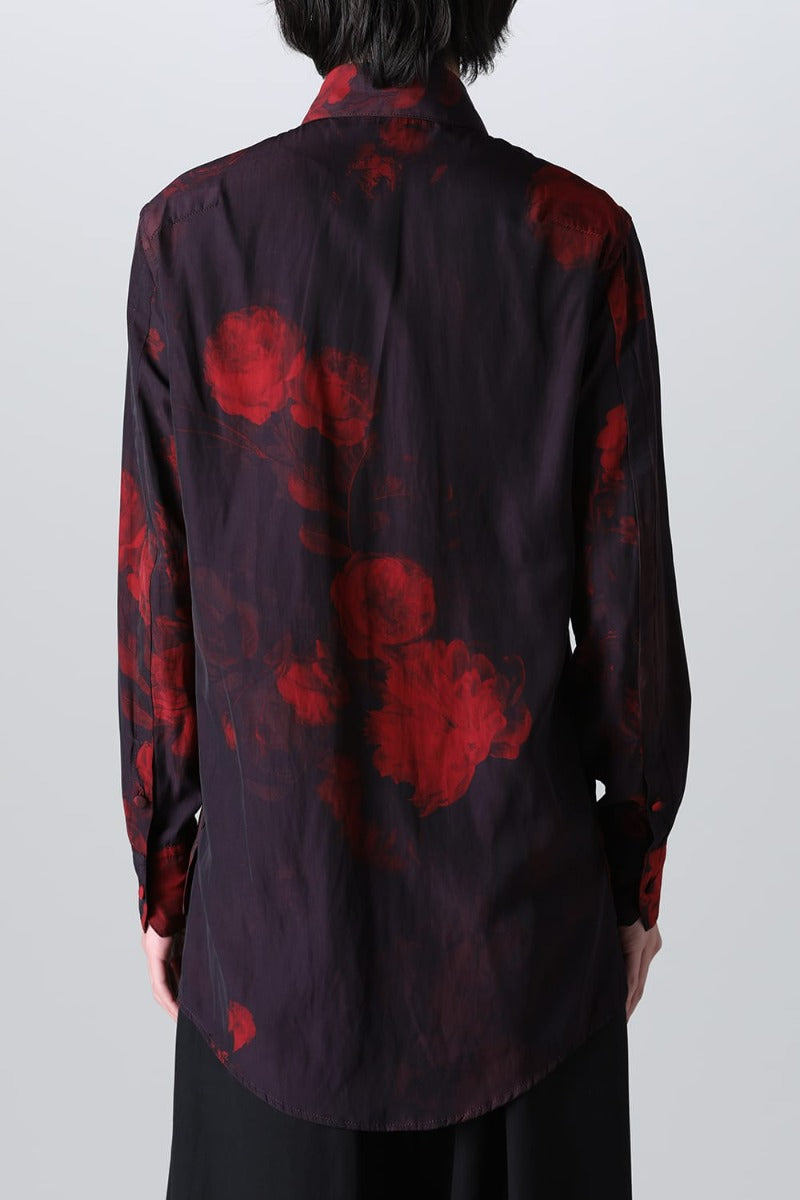 シャツ ブラック & レッド