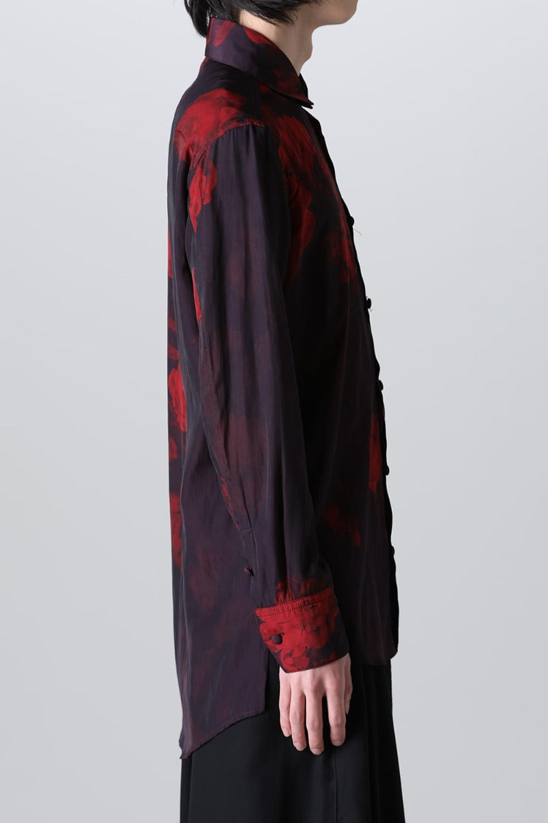 シャツ ブラック & レッド