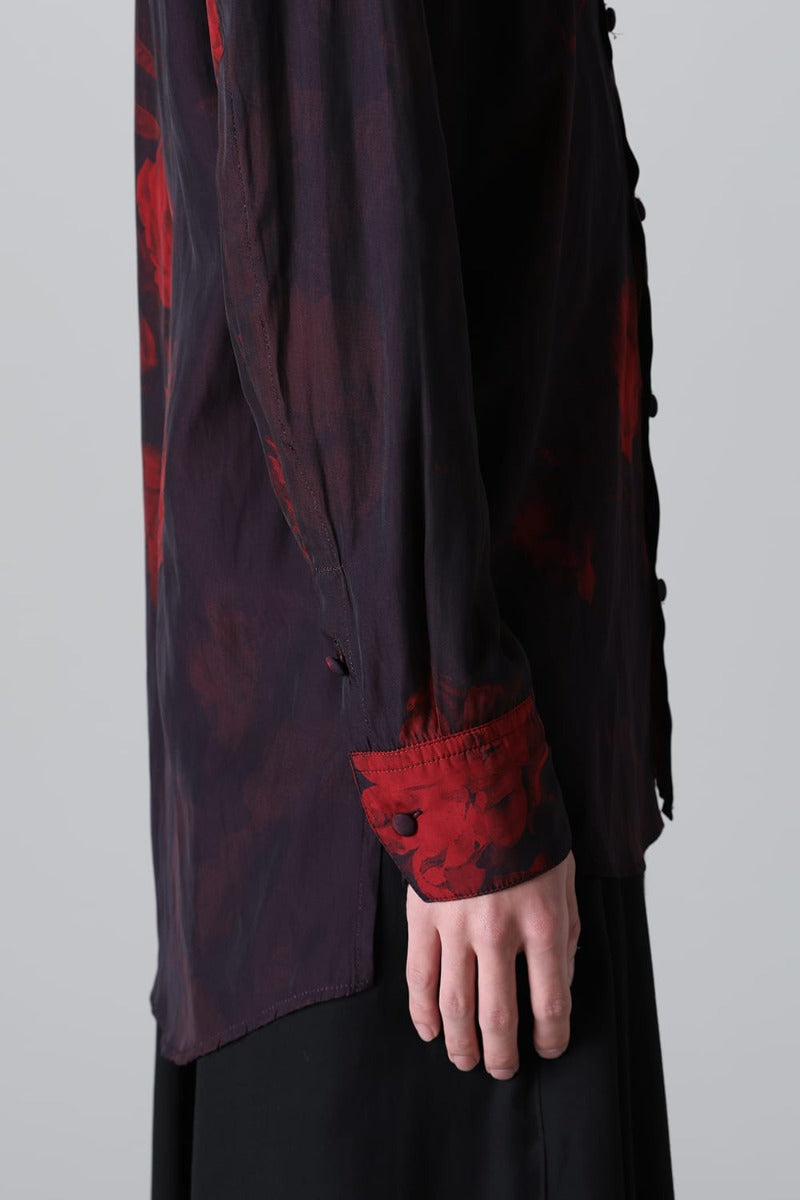 シャツ ブラック & レッド