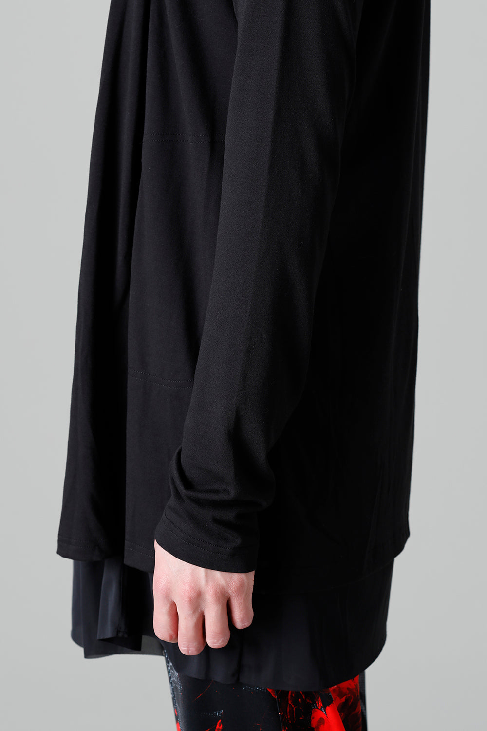 Layered Cardigan Black & Black