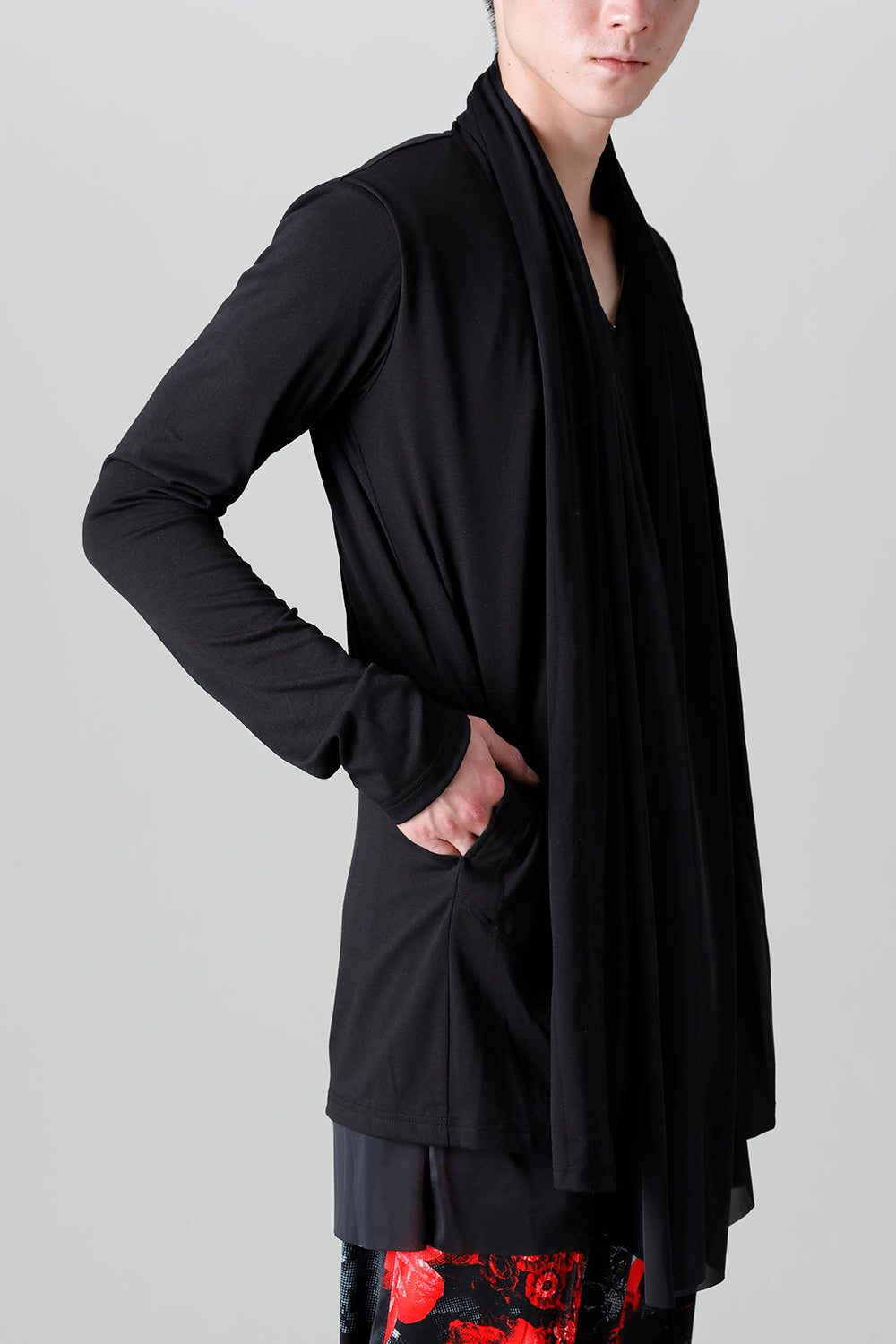 Layered Cardigan Black & Black