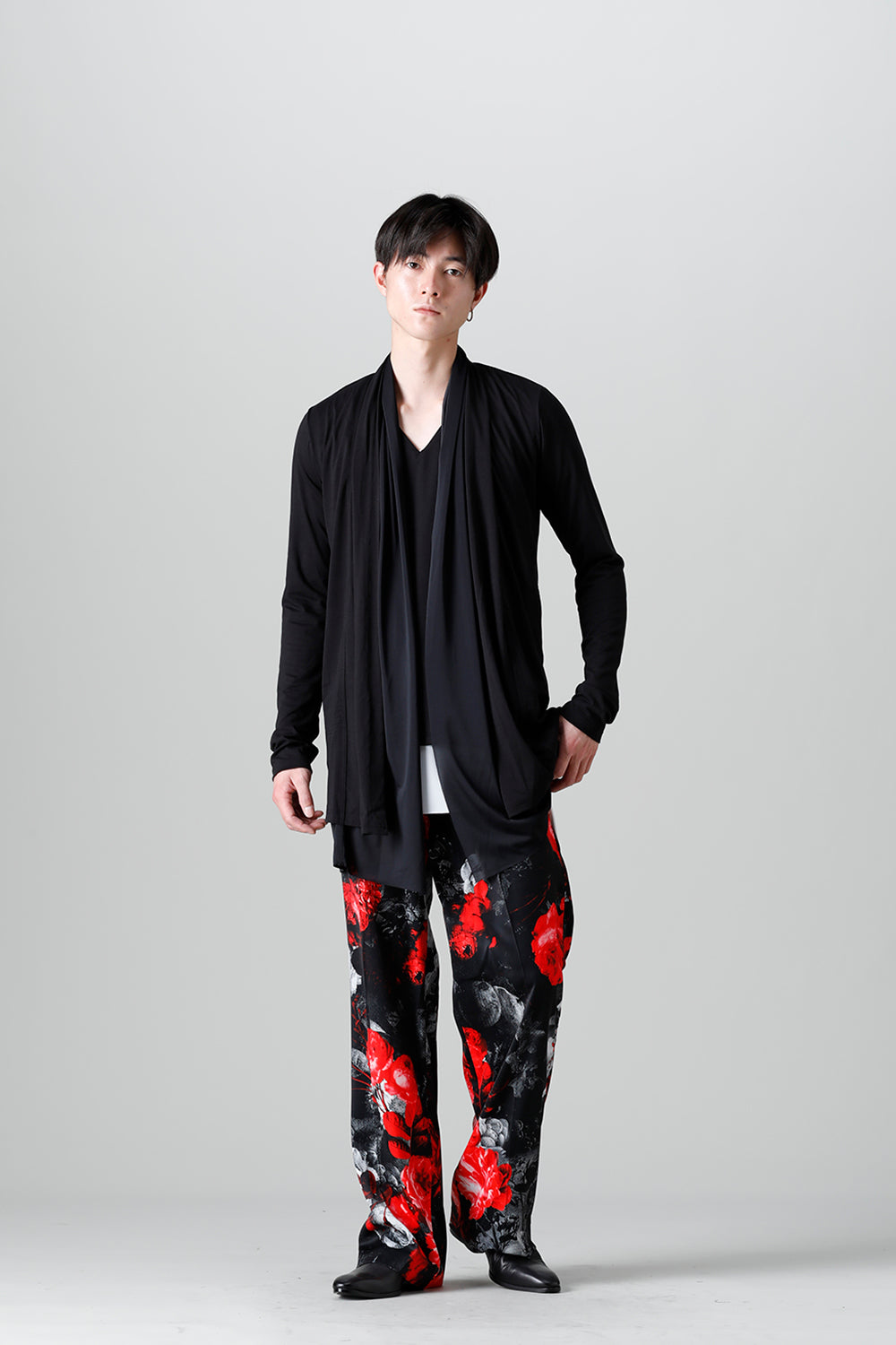 Layered Cardigan Black & Black