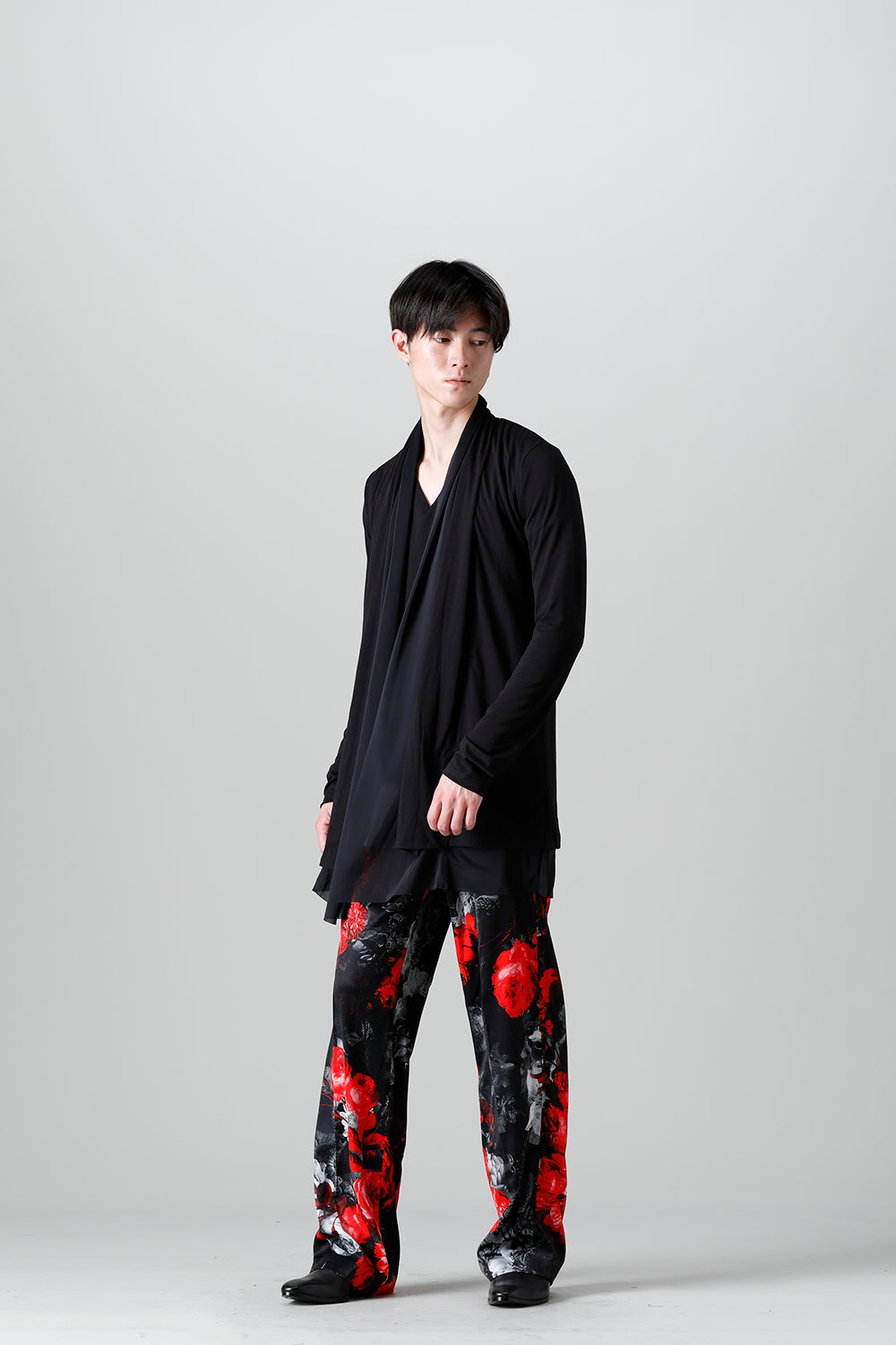 Layered Cardigan Black & Black