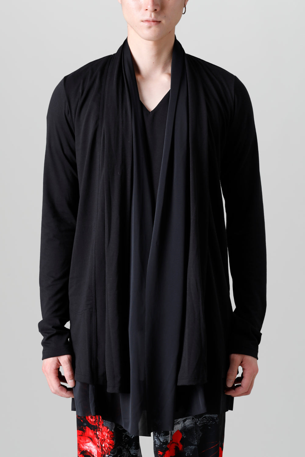 Layered Cardigan Black & Black