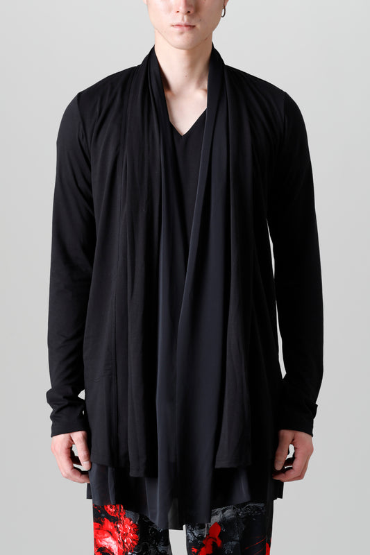 Layered Cardigan Black & Black