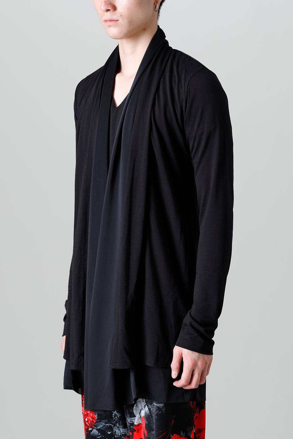 Layered Cardigan Black & Black