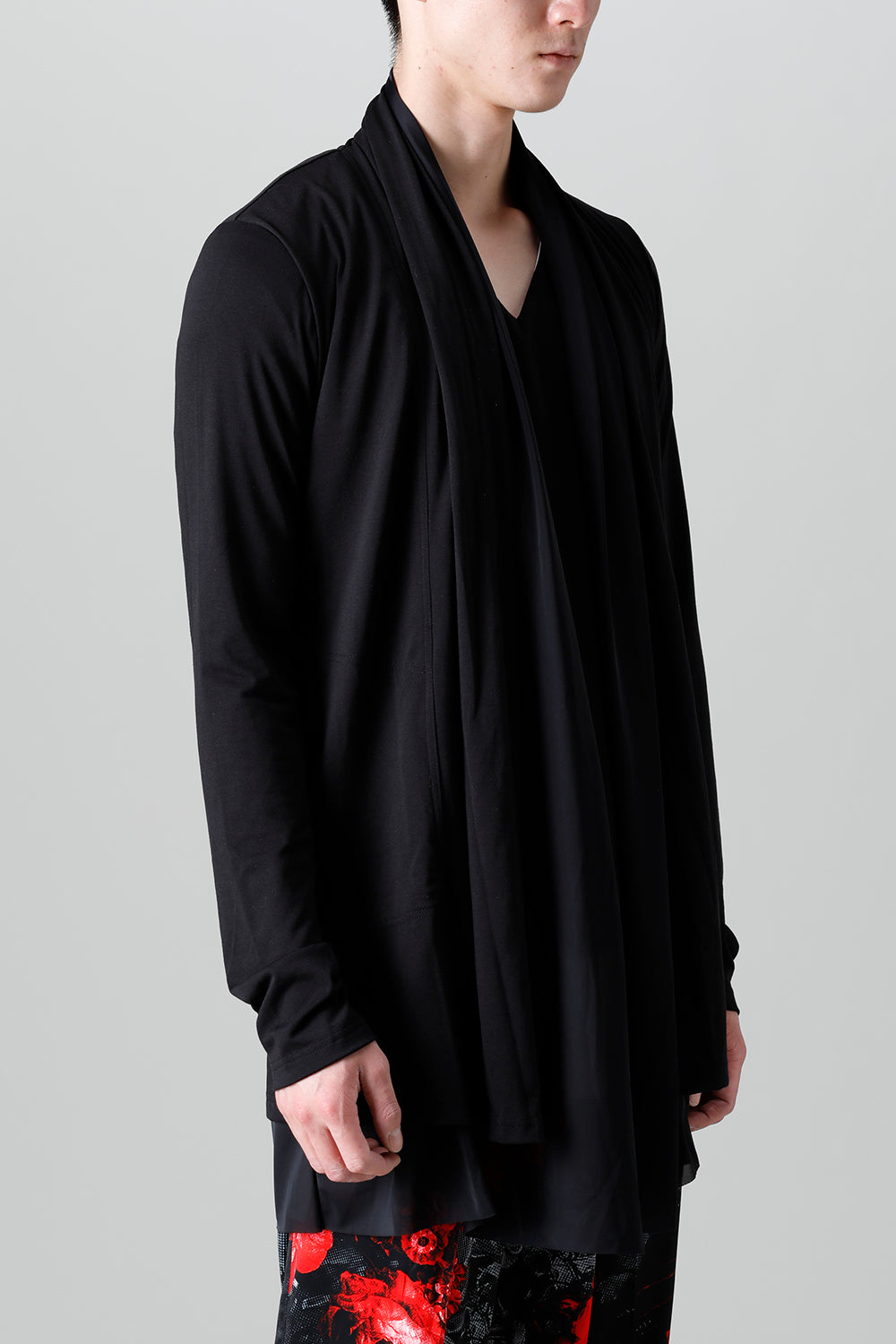 Layered Cardigan Black & Black