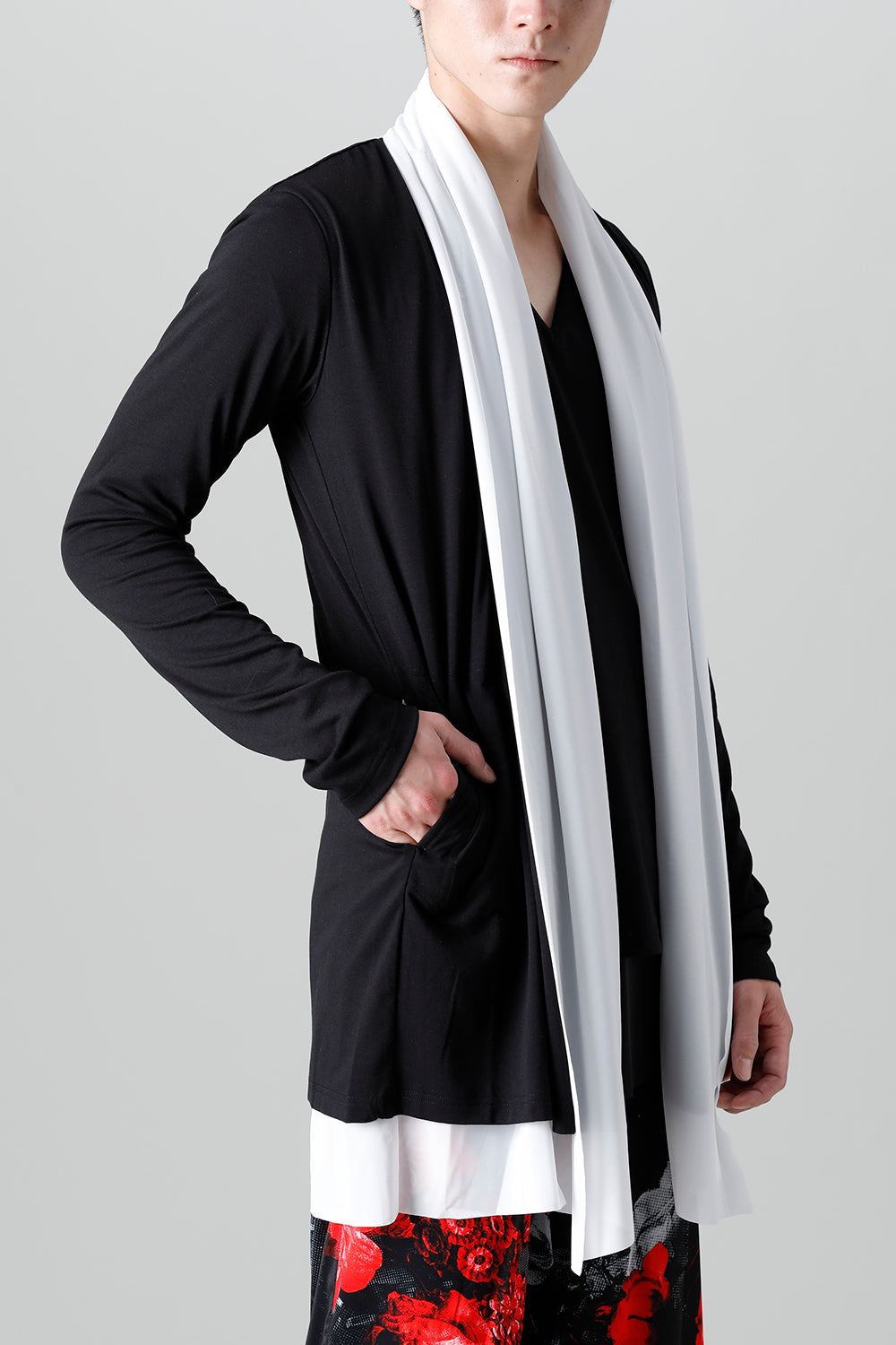 Layered Cardigan Black & White