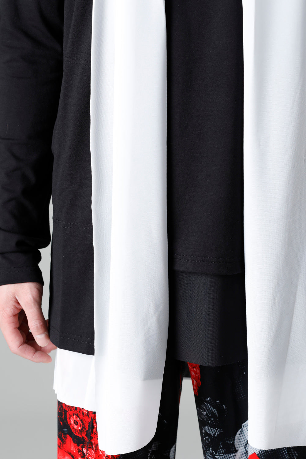 Layered Cardigan Black & White